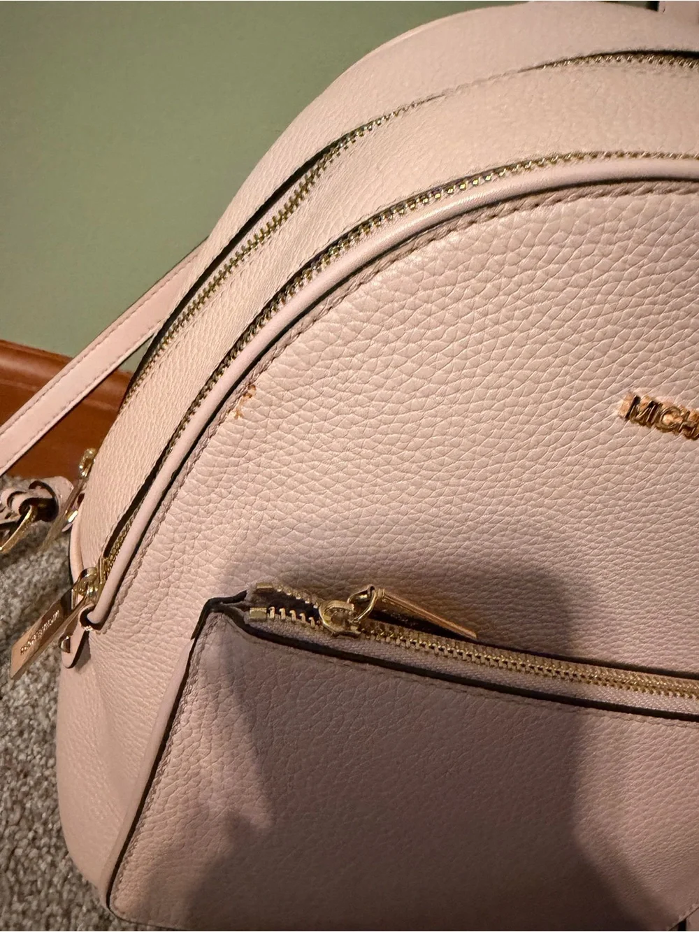 Michael Kors blush pebbled